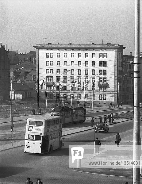 Wiederaufbau  Neubauten  1945  Windmühlenstraße  Leipzig  Sachsen  DDR  Deutschland  Europa