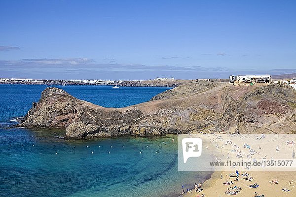 Playas de Papagayo Naturpark Monumento Natural de Los Ajaches Punta Papagayo Playa Blanca Lanzarote Kanarische Inseln Spanien Europa