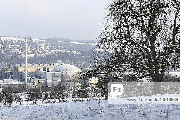 Stillgelegtes Kernkraftwerk Obrigheim  Obrigheim am Neckar  Neckar-Odenwald  Baden Württemberg  Deutschland  Europa
