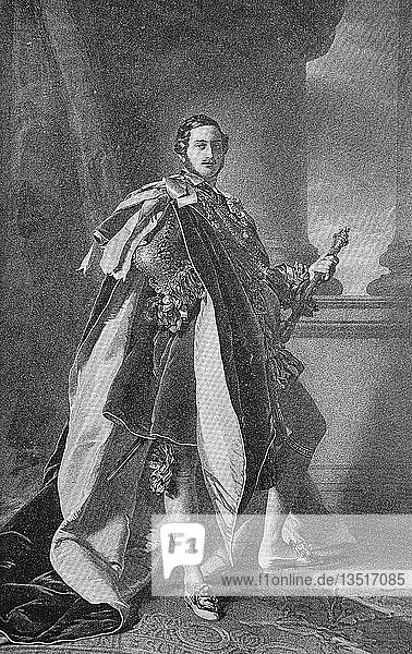 Prince Albert of Saxe-Coburg and Gotha  Francis Albert Augustus Charles Emmanue  26 August 1819  14 December 1861  was the husband and consort of Queen Victoria  painted by Winterhalter  woodcut  Germany  Europe