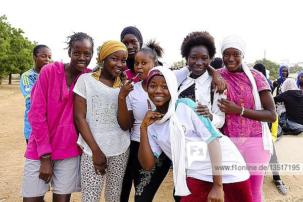 Group of Senegalese girls  Dakar  Senegal  Africa
