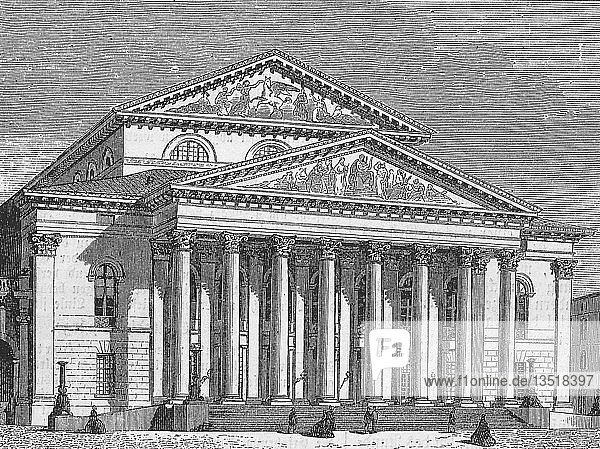 Oper in München  Bayern  Holzschnitt  1888  Deutschland  Europa