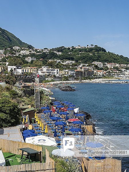 Coastal town Marina di Casamicciola  Ischia Island  Gulf of Naples  Campania  Italy  Europe