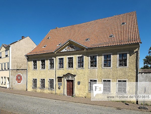 Geburtshaus von Joachim Ringelnatz  der hier am 7.8.1883 als Hans Gustav Bötticher zur Welt kam  Rigelnatzstadt Wurzen  Sachsen  Deutschland  Europa