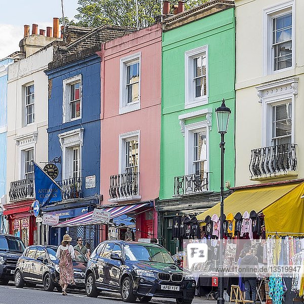 Geschäfte in der Portobello Road am Portobello Road Market  Notting Hill  London  Vereinigtes Königreich  Europa