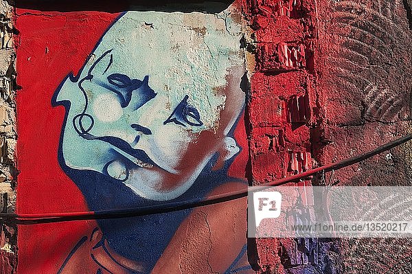 Graffiti an Mauer in der Kultfabrik München Oberbayern Bayern Deutschland Europa