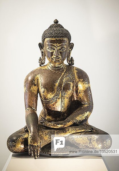 Antike Buddha Statue Patan-Museum Patan Kathmandu Tal Himalaya Region Nepal Asien