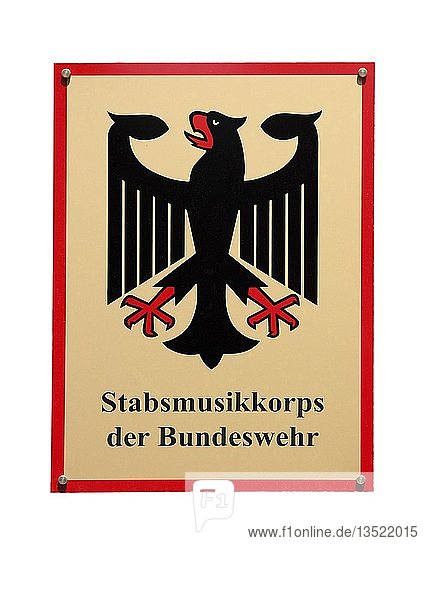Zeichen des Stabsmusikkorps der Bundeswehr  Tag der offenen Tür  Julius-Leber-Kaserne  Berlin  Deutschland  Europa