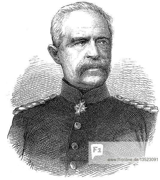 Adolf Albert Ferdinand Karl Friedrich von Bonin  11. November 1803 - 16. April 1872  Holzschnitt  Deutschland  Europa