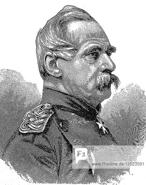 Albrecht Theodor Emil Graf von Roon  30 April 1803  23 February 1879  Prussian statesman  woodcut  Germany  Europe