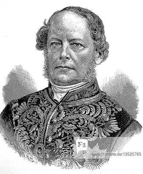 Friedrich Ferdinand Count von Beust  January 13  1809  October 24  1886  woodcut  Germany  Europe
