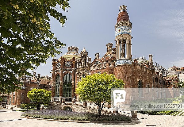 Historischer Krankenhauskomplex des Hospital de la Santa Creu i Sant Pau  Barcelona  Katalonien  Spanien  Europa