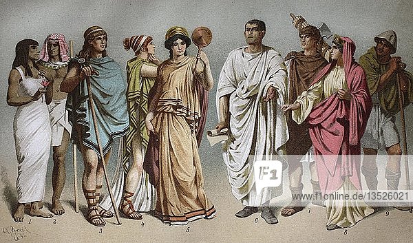 Kostüme aus dem Altertum  hier Ägypten  Griechenland  Deutschland  Europa