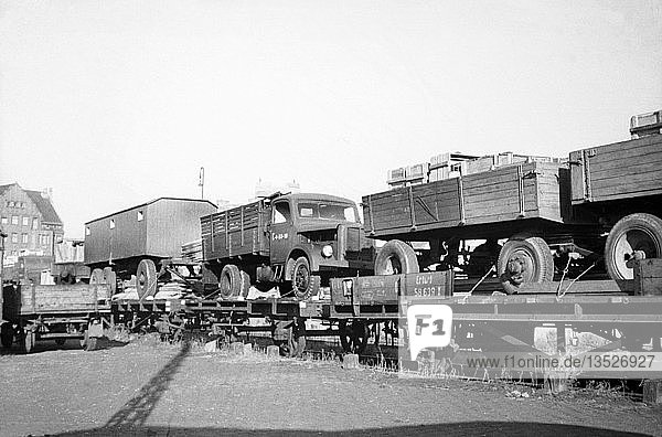 Reparationsgüter 1947 Güterbahnhof Eutritzscher Straße Leipzig Sachsen DDR Deutschland Europa