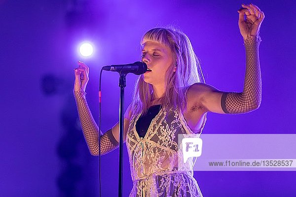 The Norwegian singer Aurora live at the 25th Blue Balls Festival in Lucerne  Switzerland  Europe
