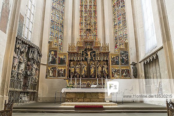 Zwölf-Boten-Altar in der Pfarrkirche St. Jakob in Rothenburg ob der Tauber  Bayern  Deutschland  Europa