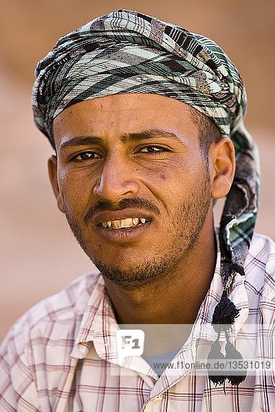 Beduine Portrait Wadi Rum Wüste Jordanien Asien