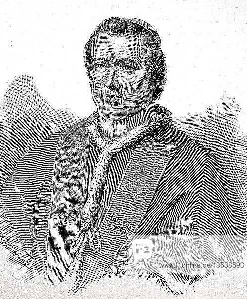 Pius IX  13. Mai 1792  7. Februar 1878  Papst von 1846 bis 1878  Holzschnitt  Italien  Europa