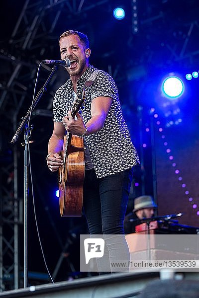 The British singer and musician James Morrison live at the 26th Heitere Open Air in Zofingen  Aargau  Switzerland  Europe