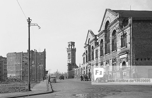Ruine der Markthalle abgerissen 1959 1954 Brüderstraße Leipzig Sachsen DDR Deutschland Europa