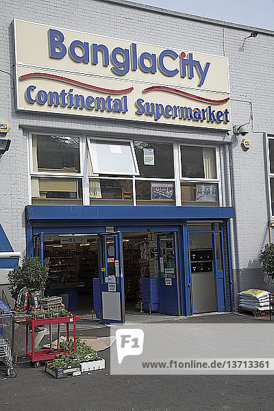 BanglaCity kontinentaler Supermarkt  Brick Lane  London  E1  England