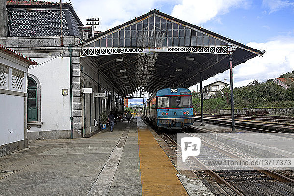 Train at Valenca do Minho railway station  Portugal