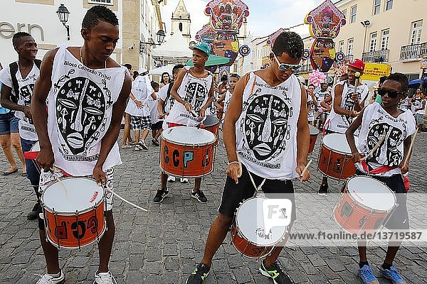 Salvador street carnival in Pelourinho.