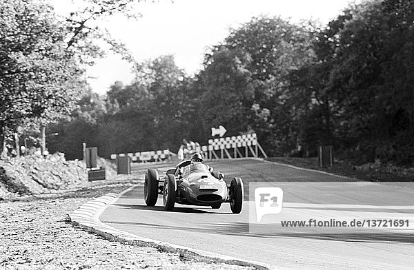 Ian Burgess in the Centro Sud T51-Maserati in the V Silver City Trophy. Brands Hatch  England 1 August 1960.