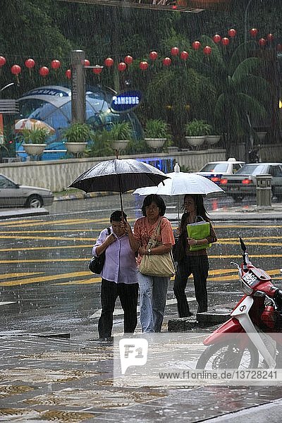 Monsunregen  Kuala Lumpur  Kuala Lumpur  Malaysia.