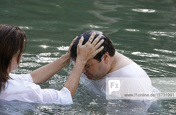 Die Taufe des Pilgers im Jordan '