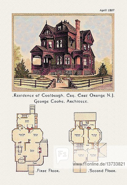 Wohnsitz von F. W. Coolbaugh  Esquire 1887