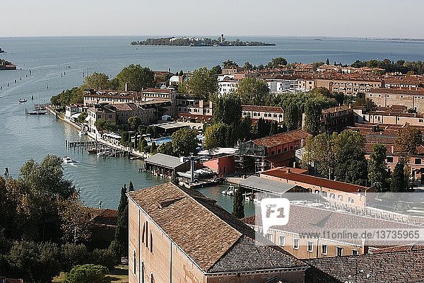 Luftaufnahme des Hotels Cipriani  Venedig  Italien.