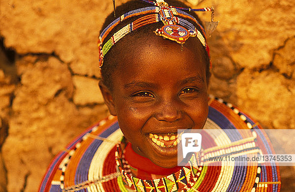 Ndoondo Masai-Mädchen Kind Kenia