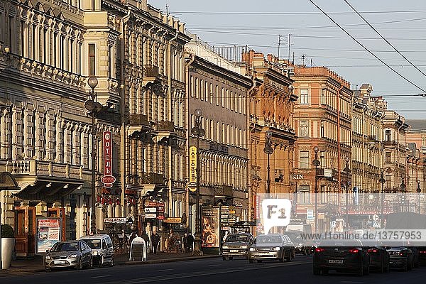 Nevsky Prospekt  the main avenue of St Petersburg.