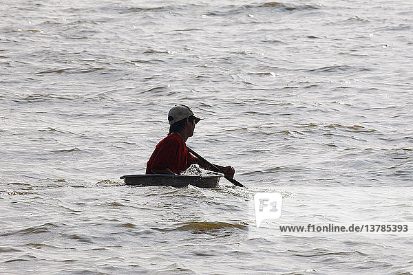 Young boy on Tonle Sap Lake