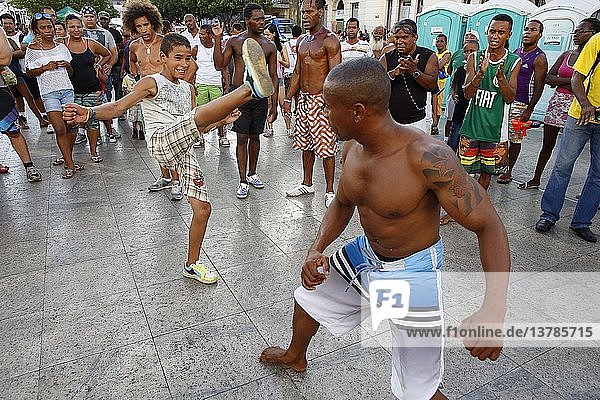 Capoeira in Salvador de Bahia.