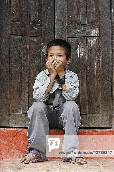 Nepalese boy   Kirtipur  Nepal.