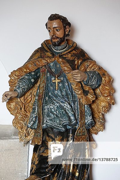Sao Domingos s chuchStatue des Heiligen Johannes von Nepomuceno (18. Jahrhundert).