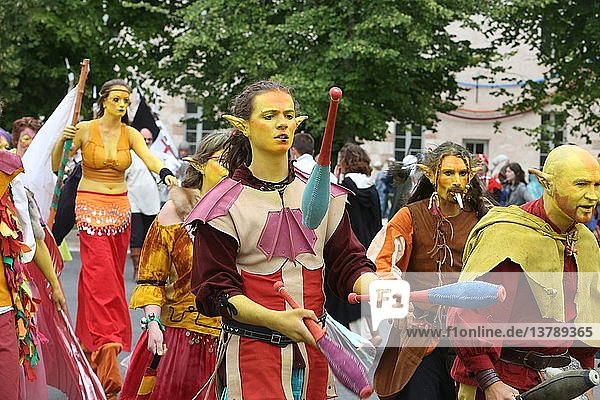 The medieval festival of Provins  Costume parade.