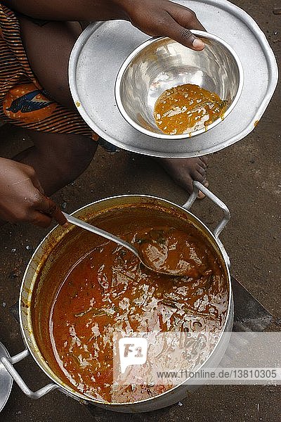 Afrikanische Küche  Lome  Togo.