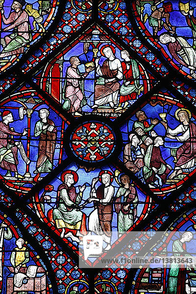 Kathedrale Notre-Dame de Chartres. Glasmalerei