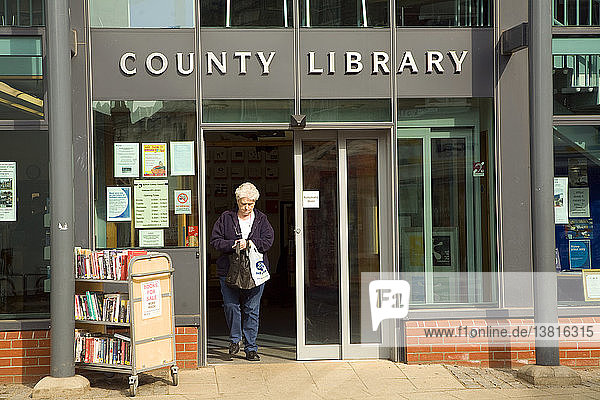 County library building  Halesworth  Suffolk  England