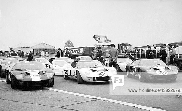 Ford GT40s in Silverstone  1967.