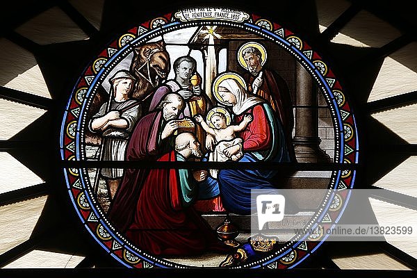 Basilika der Geburt Christi  Glasfenster der Geburt Christi.