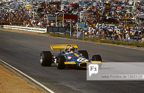 South African GP  Kyalami 7th March 1970. Jack Brabham  Brabham-Cosworth BT33  race winner.