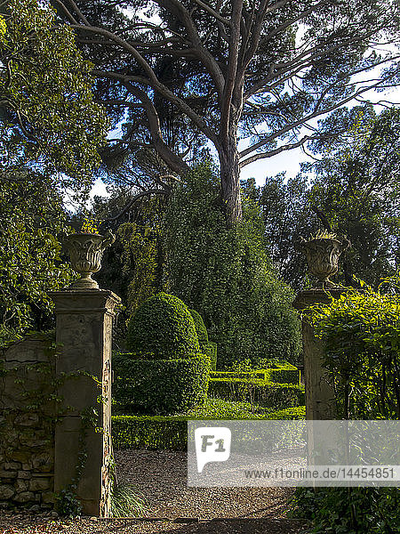 Italien  Toskana  Florenz  Fiesole  der Garten einer Villa auf einem Hügel