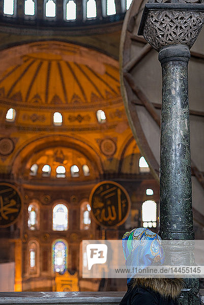 Im Inneren des Hagia Sophia Museums  Istanbul  Türkei