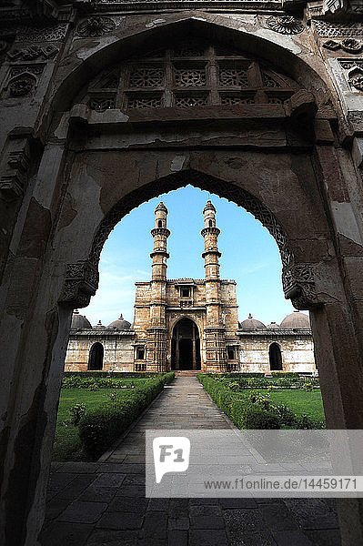 Jami Masjid  1513 erbaut  25 Jahre Bauzeit  Teil des UNESCO-Weltkulturerbes  Champaner  Gujarat  Indien