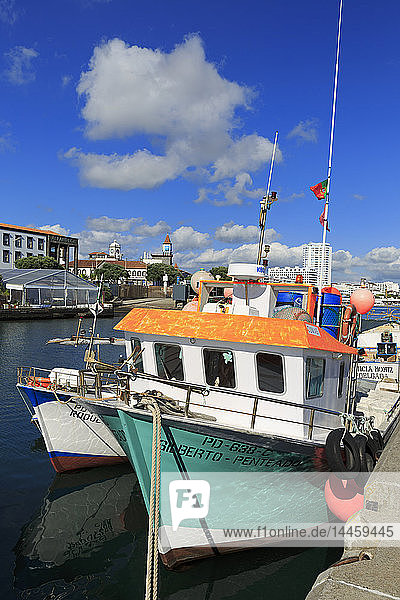 Fischerboote  Ponta Delgada Stadt  Insel Sao Miguel  Azoren  Portugal  Atlantik