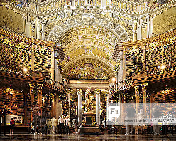 Interior of The Austrian National Library  Vienna  Austria